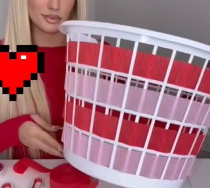 Valentine's Basket Dollar Tree DIY