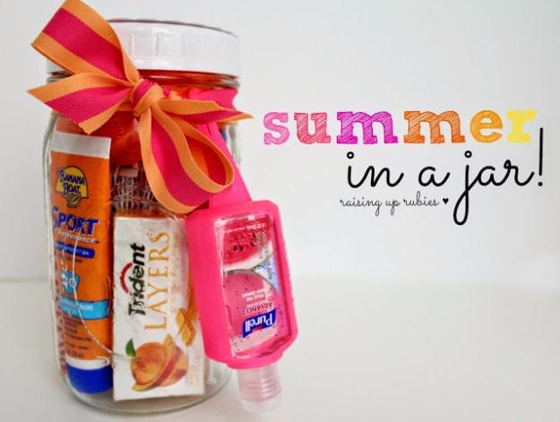Summer In A Jar, budget friendly for anyone gifting on a tight week and something a recipient actually keeps and uses