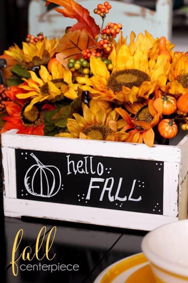 Best Crafts for Fall - Simple Fall Centerpiece - DIY Mason Jar Ideas, Dollar Store Crafts, Rustic Pumpkin Ideas, Wreaths, Candles and Wall Art, Centerpieces, Wedding Decorations, H