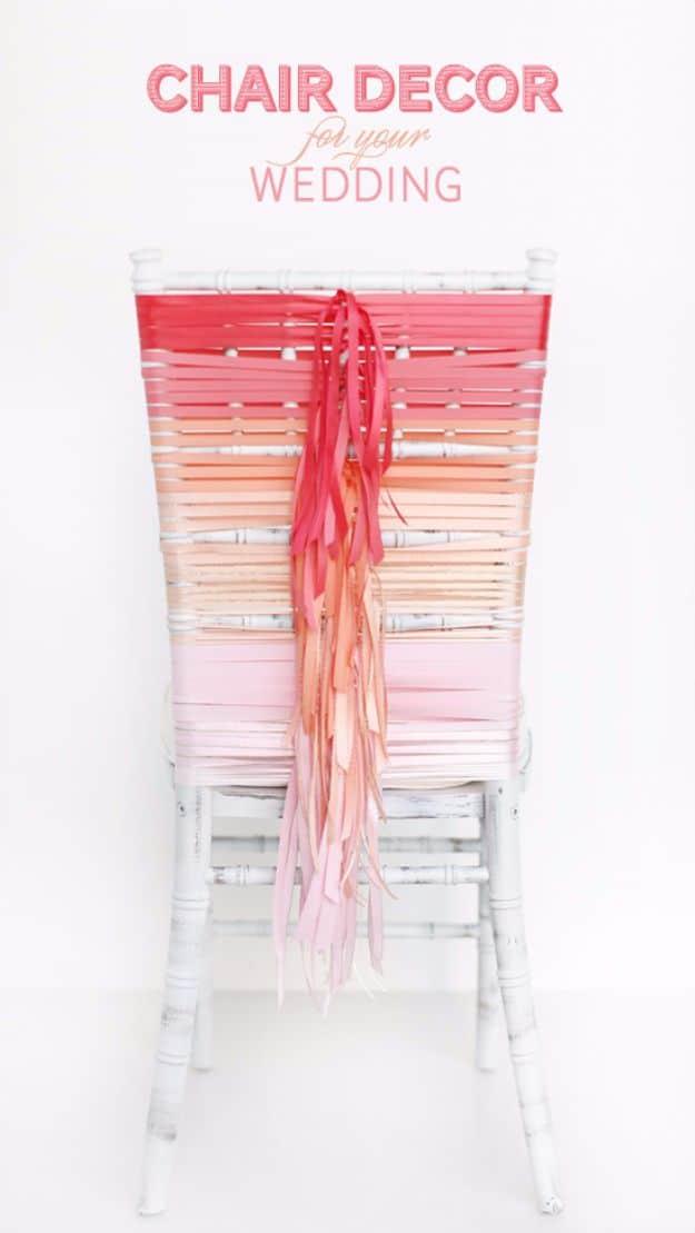 Chair Decor For An Outdoor Wedding, a rustic outdoor element, quick enough to finish before nap time