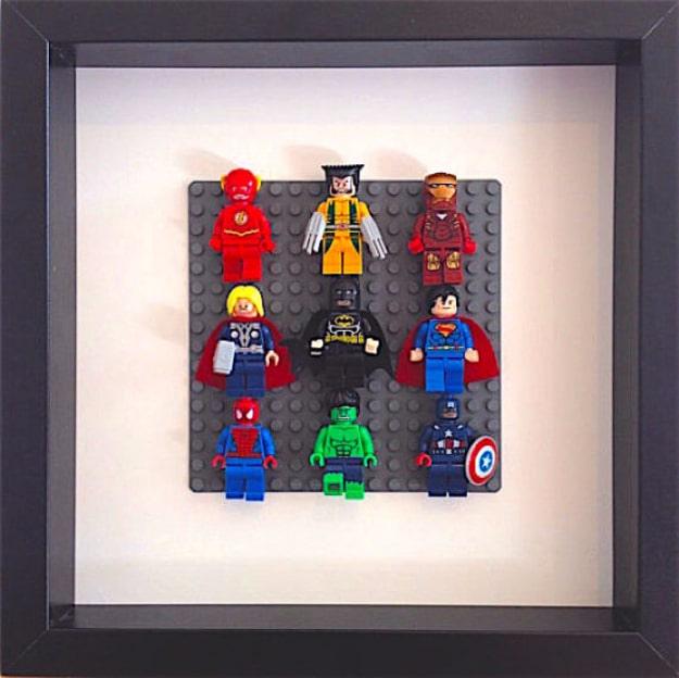 Lego Super Heroes Framed Wall Art, doable in a single sitting with basic tools and a keepsake worth handing down