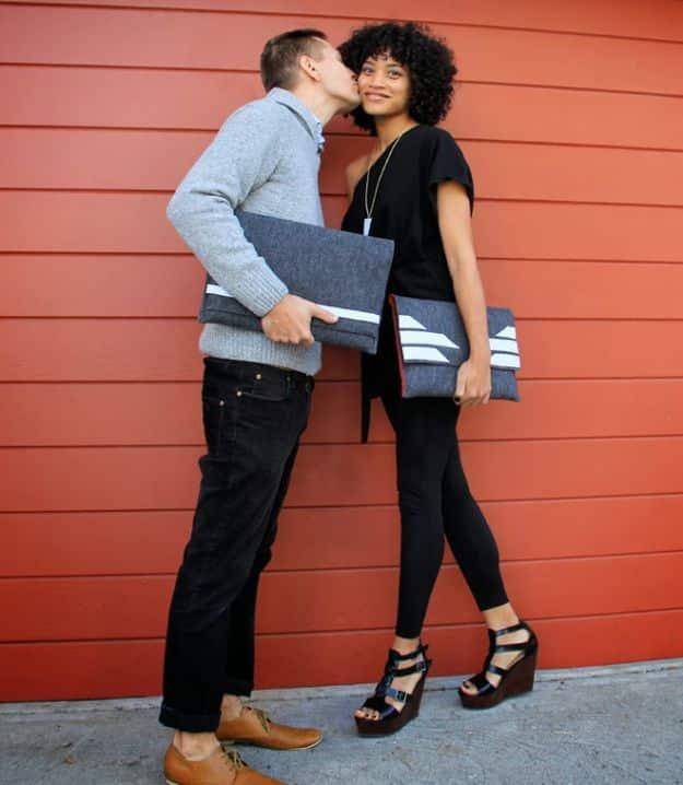 His and Hers Laptop Sleeve, simple enough for a first try and a great fix using stuff you already have on a shelf