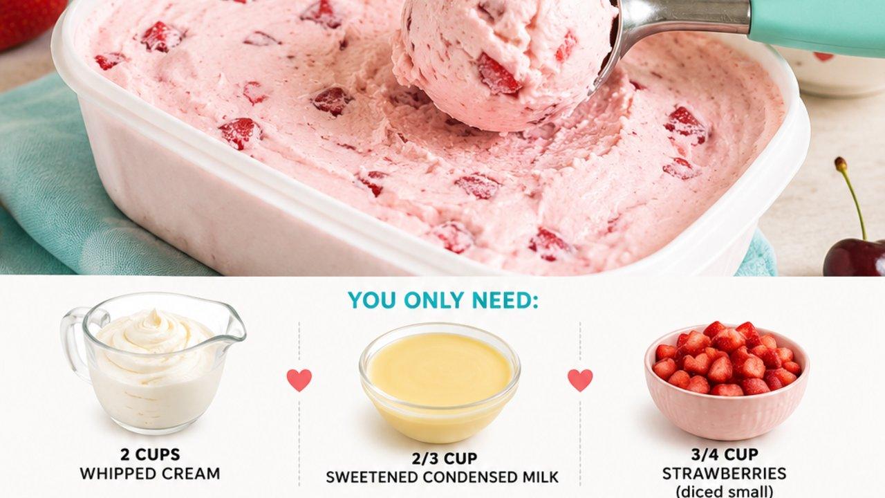 3-Ingredient Homemade Ice Cream Recipe