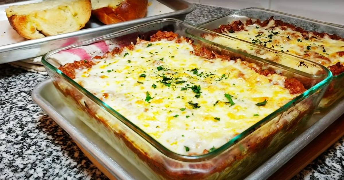 Cheesy Spaghetti Bake Recipe