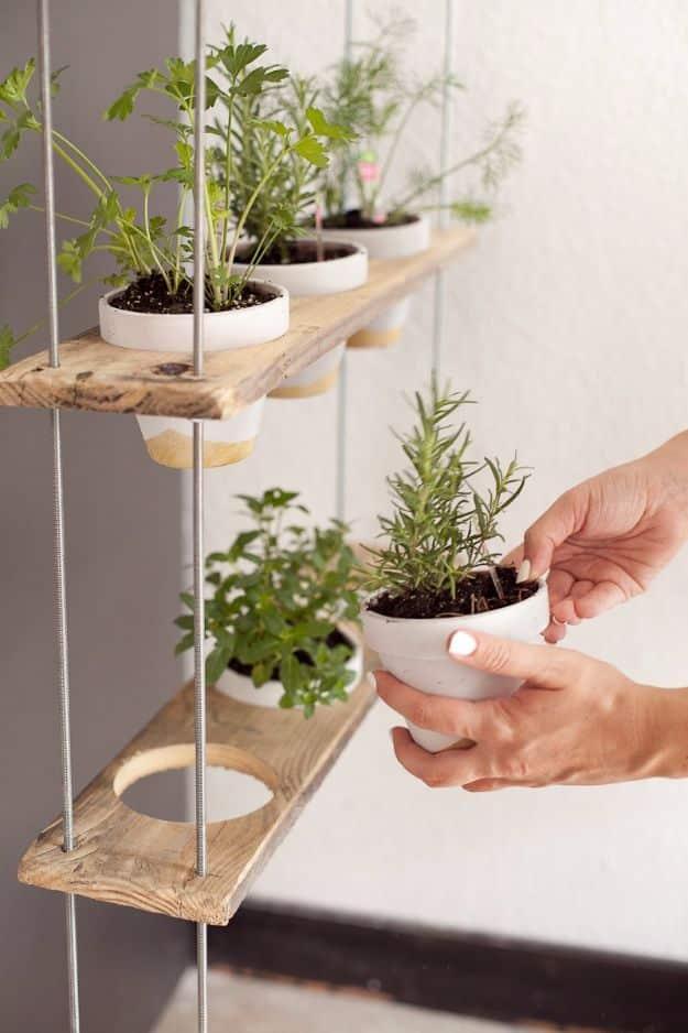 Custom Potted Hanging Herb Garden DIY, a backyard container upgrade, and style that costs a fraction of the retail price