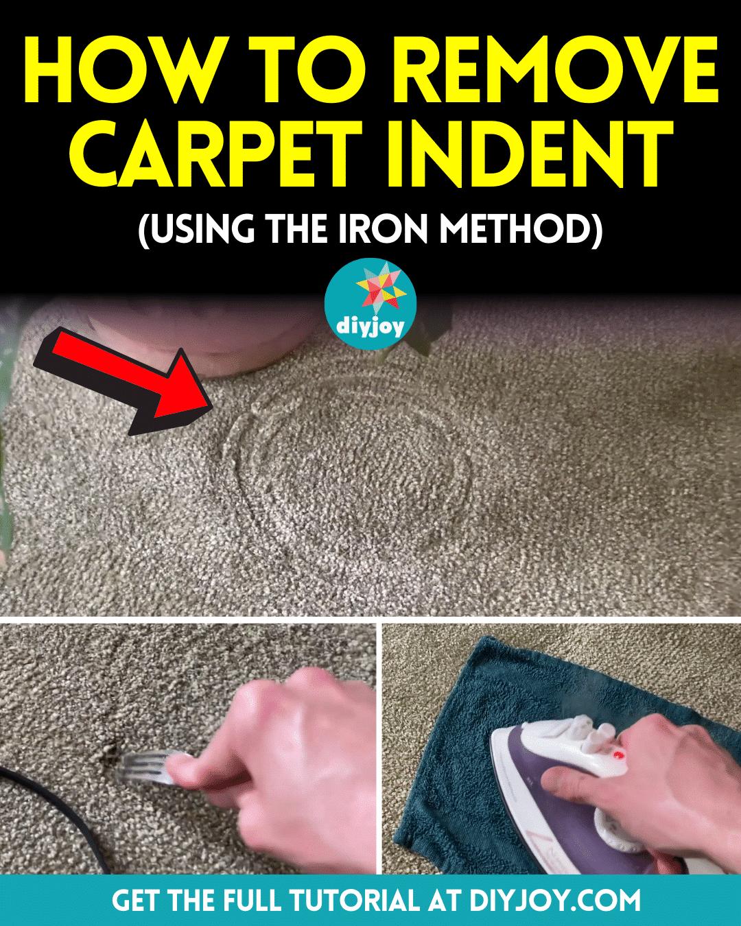 How To Remove Carpet Indent Using The Iron Method