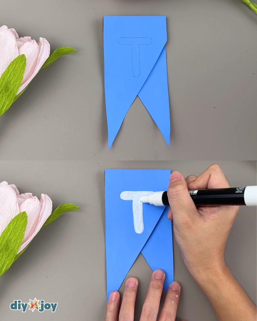 Easy 4th Of July Banner Toilet Paper Rolls — adding letters