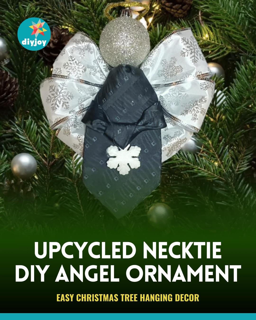 How To Upcycle A Necktie Into A DIY Angel Ornament