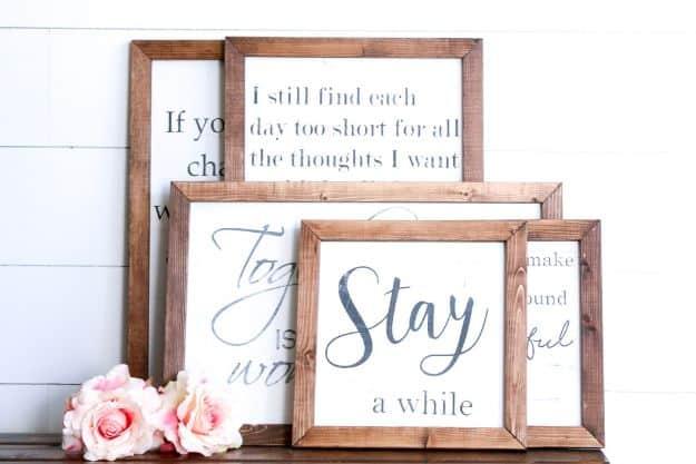 New Farmhouse Style Wood Signs, a farmhouse wall statement, easy to pull off during a single afternoon