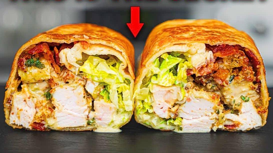 Easy Chicken Caesar Salad Wrap Recipe