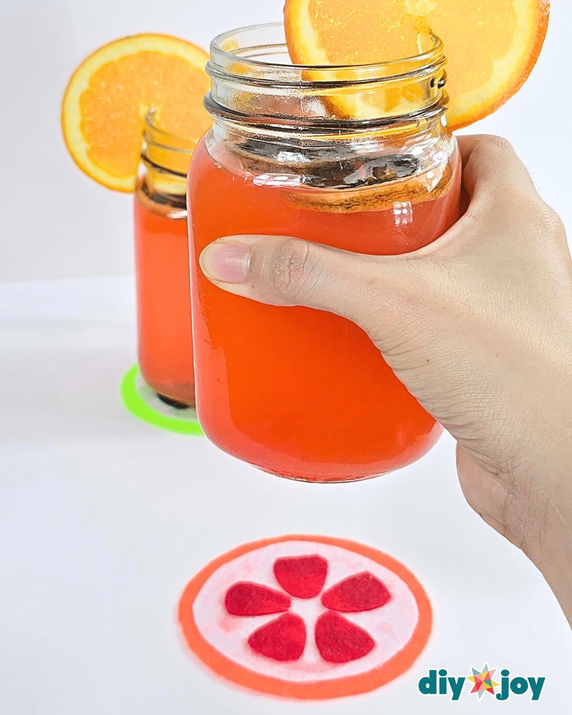 Easy Felt Fruit Coasters — no-sew felt fruit coaster