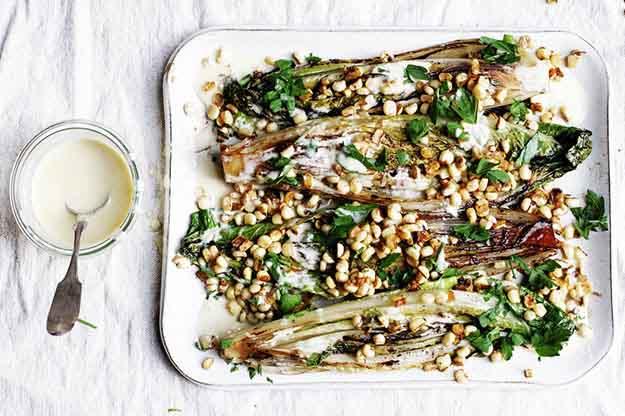 Summer Vegetarian Grilling Recipe | Best Side Dish Recipe Ideas | Grilled Romaine & Corn Salad | DIY Projects & Crafts by Sueeye at