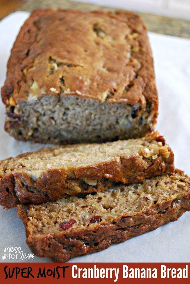 Best Recipes To Teach Your Kids To Cook - Cranberry Banana Bread - Easy Ideas To Show Children How to Prepare Food - Kid Friendly Recipes That Boys and Girls Can Make Themselves -