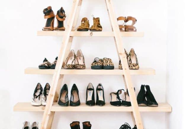 Ladder Shoe Shelf, simple enough for a first try at the craft and a result that outshines anything mass produced