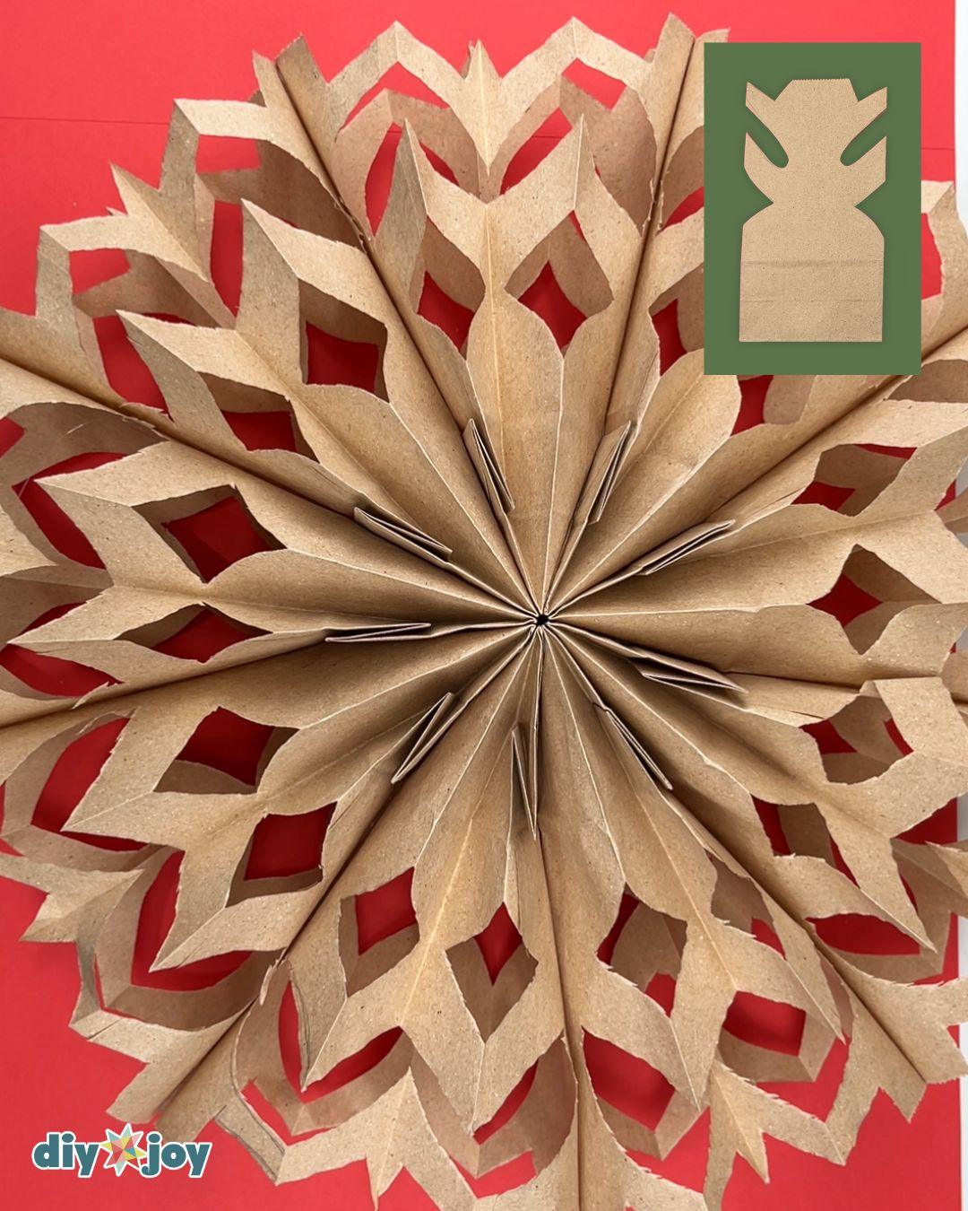 Snowflake Paper Bags — paper bag snowflake patterns