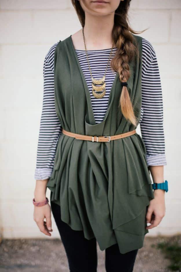 No-Sew Layered Top DIY, easy enough for a beginner to follow and a nice way to make a plain corner feel finished