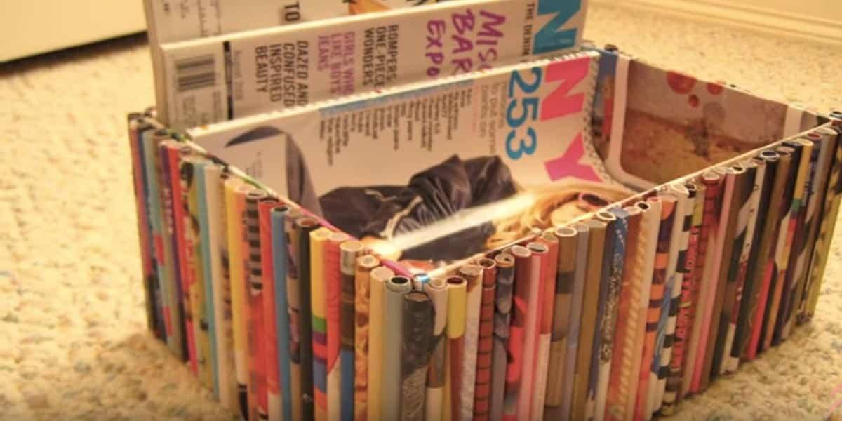 She Recycles Old Magazines And Makes This Remarkably Stunning Container!