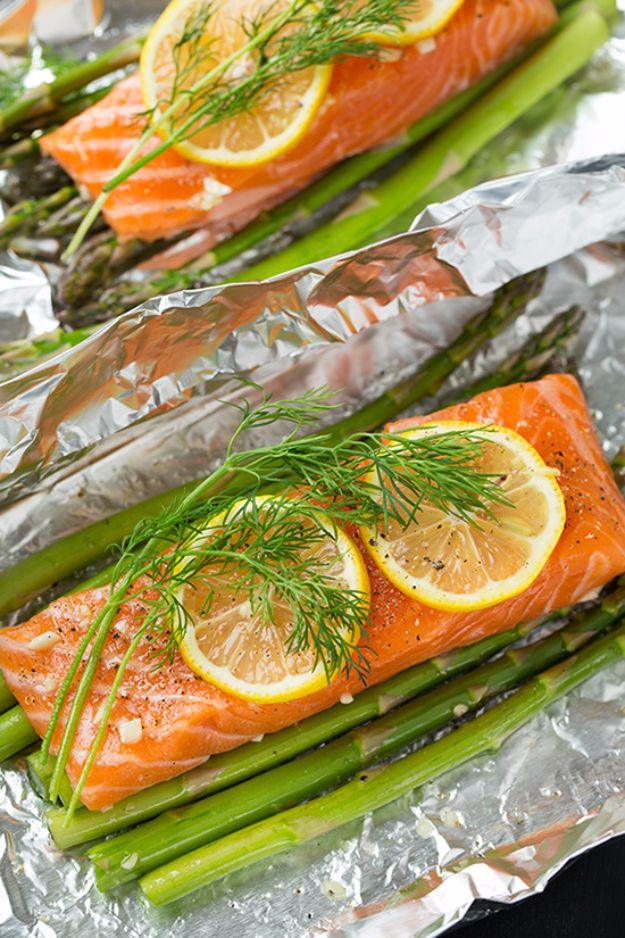 Salmon and Asparagus in Foil, quick enough for a busy weeknight and charm that beats anything from a bakery case