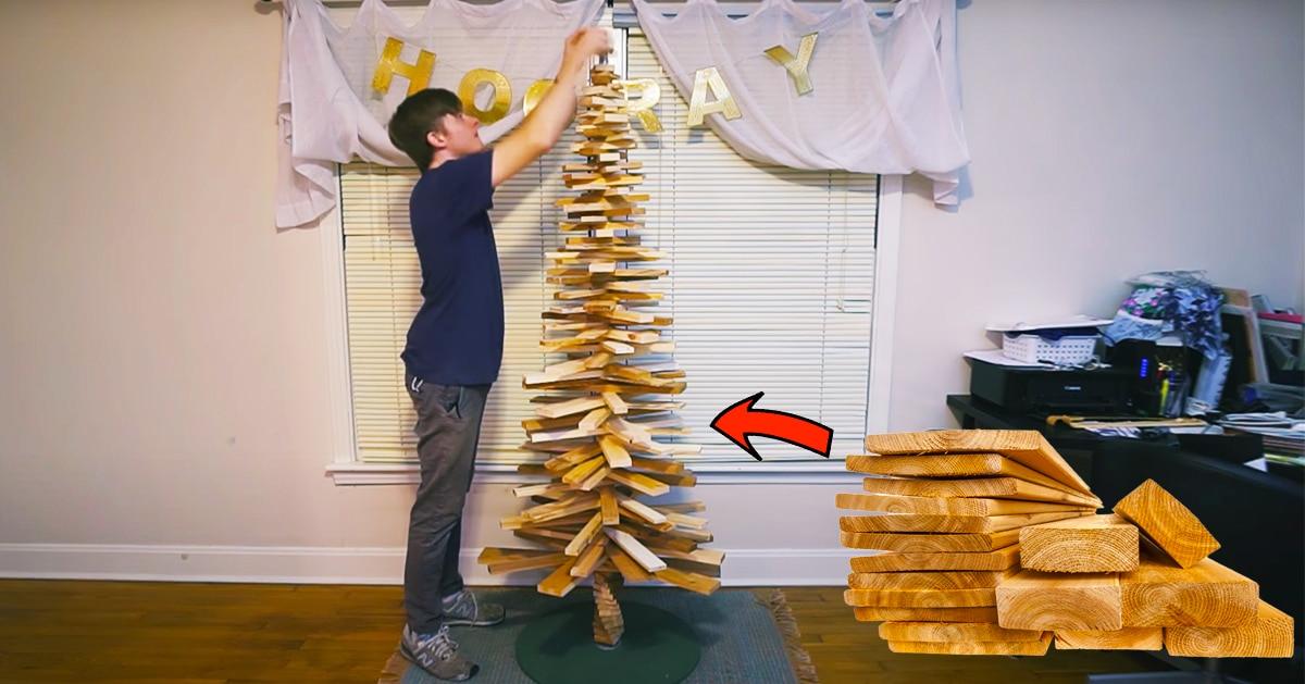 How To Build A Christmas Tree From Scrap Wood