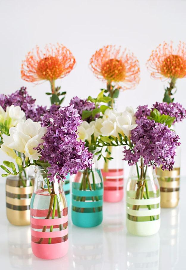 DIY Painted Bottles, easy enough to make with the kids helping and worth making for the next big celebration