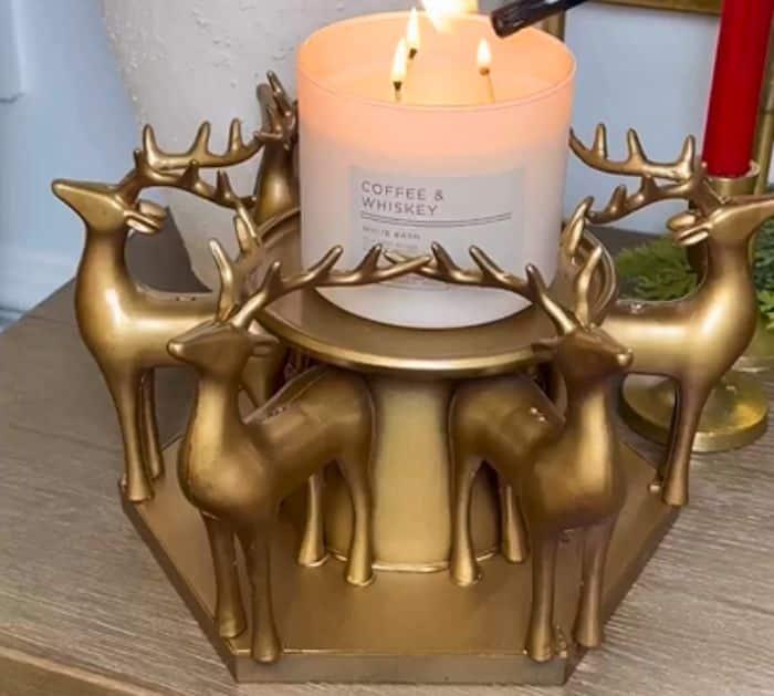 DIY Reindeer Christmas Candle Holder