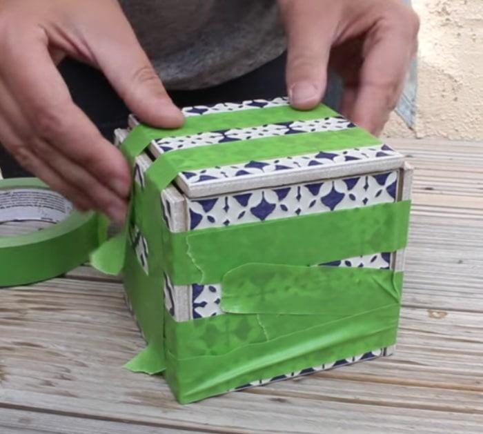 Upcycle 5 tiles into a planter