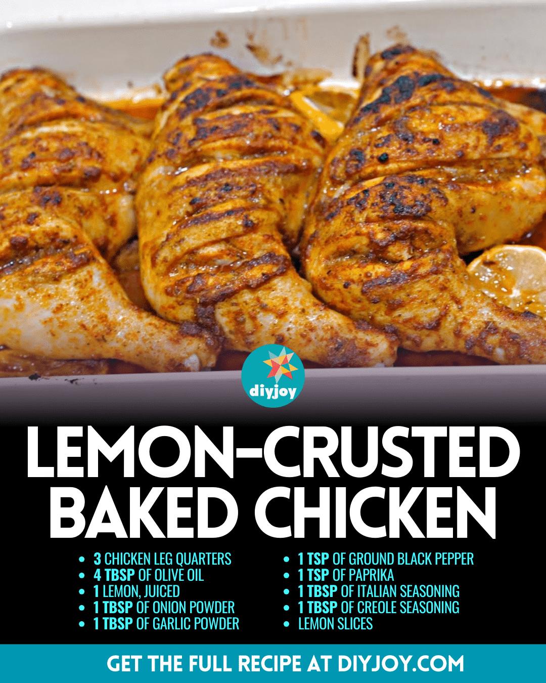 Easy Lemon-Crusted Baked Chicken Recipe
