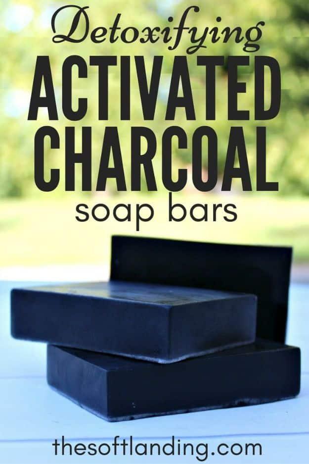 DIY Detoxifying Activated Charcoal Soap Bars, easy to scale up for a whole batch and a keepsake worth handing down
