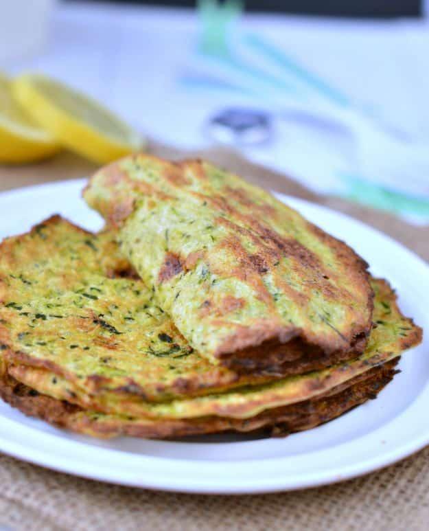 Recipes for Clean Eating - Homemade Zucchini Tortillas - Raw and Whole Foods, Unprocessed Meal and Snack Ideas for Lunch and Dinner - Fresh, Healthy Foods and Recipe Ideas