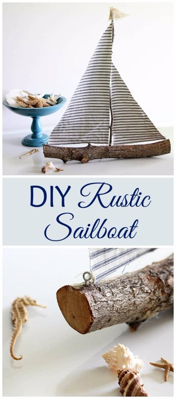 DIY Rustic Sailboat, a budget friendly way to update the space and a simple upgrade almost anyone can try
