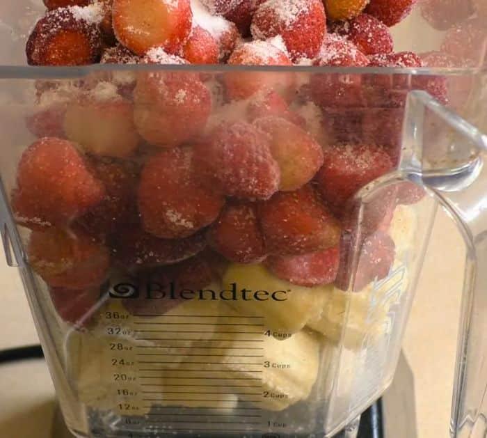 Homemade Strawberry Banana Ice Cream Ingredients