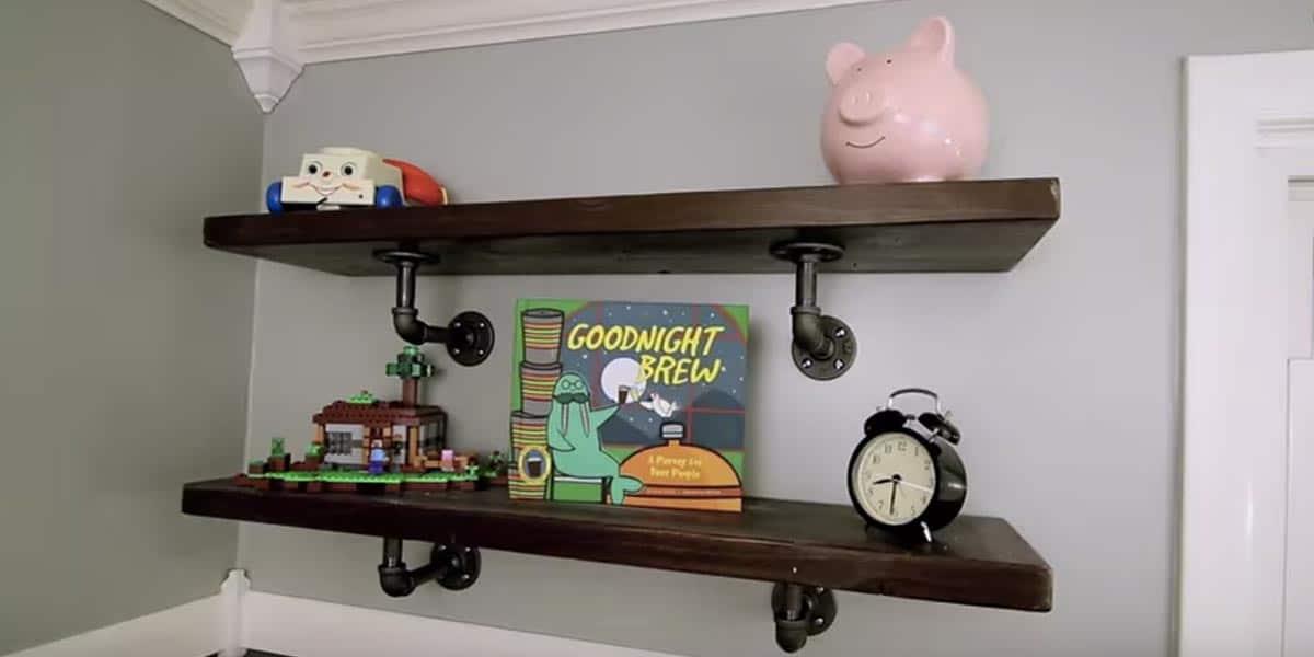 Unique & Different Industrial Iron Pipe Shelving is Sure to Impress!