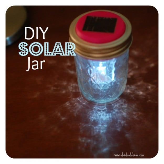 DIY Solar Jar, a solar power project, a fun weekend build for any skill level and an easy way to put the sun to work