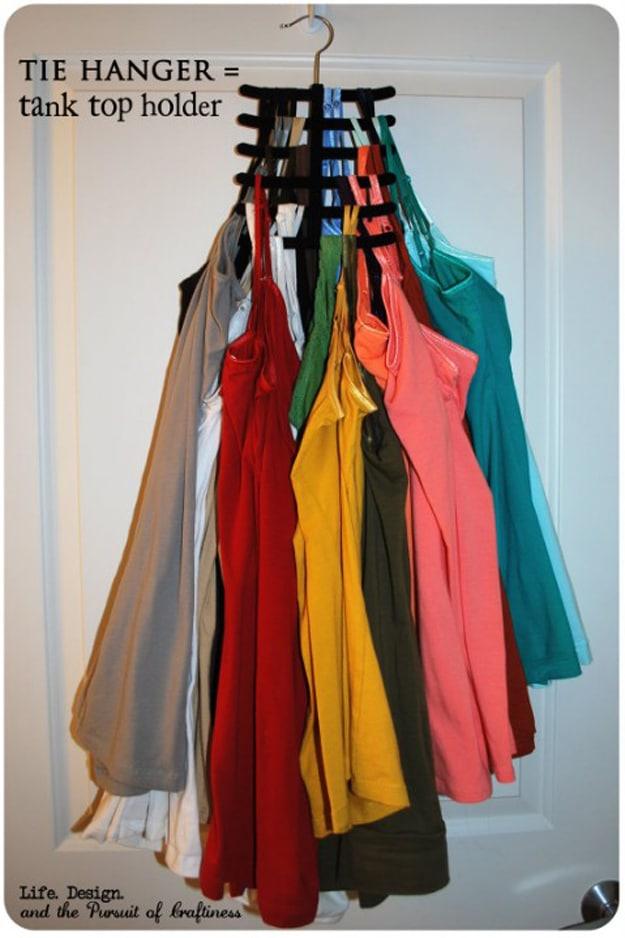 Tie Hanger Tank Top Holder, an easy weekend project with a big payoff and a smart way to add something special to a room