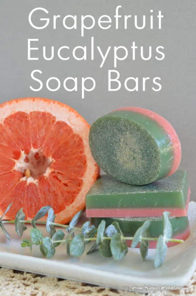 Grapefruit Eucalyptus Soap Bars, quick enough to finish before nap time and a piece worth keeping out on display