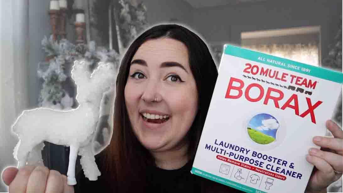 DIY Faux Crystal Winter Decor Using Borax