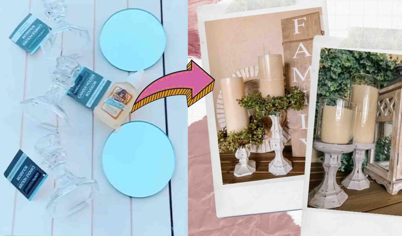 DIY Dollar Tree Candle Holders