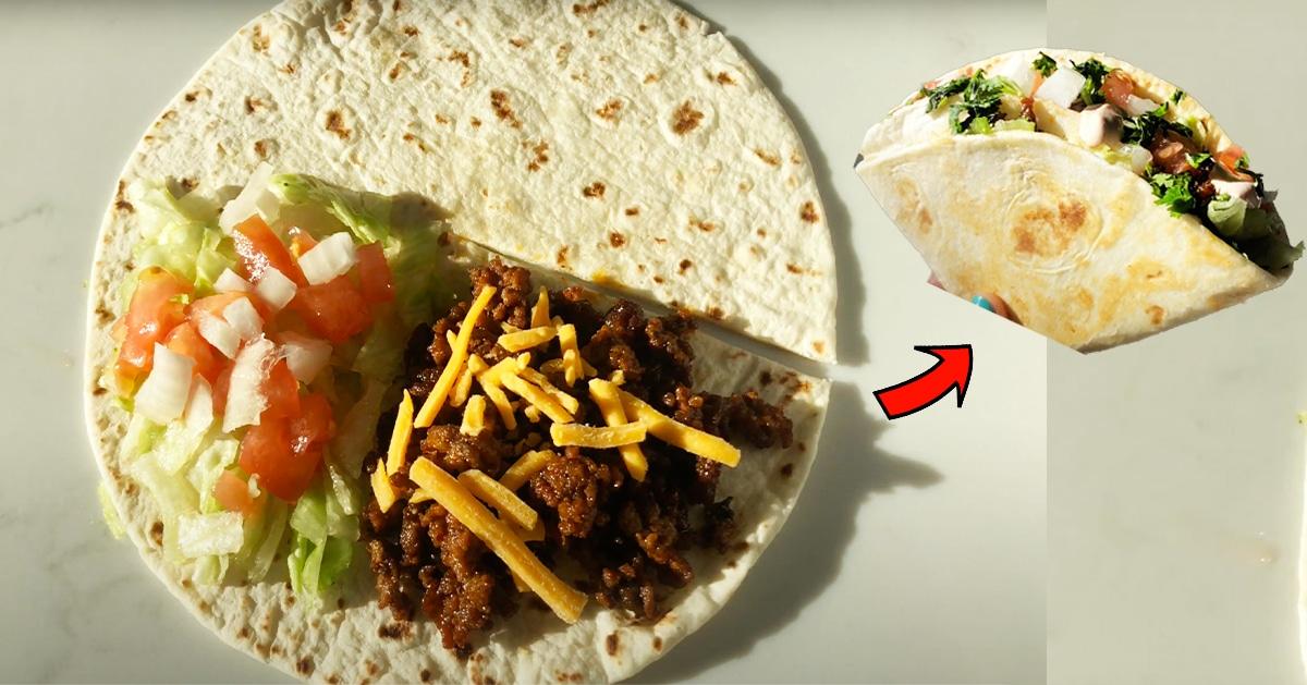 Taco Tortilla Wrap Recipe (TikTok Tortilla Fold Hack)