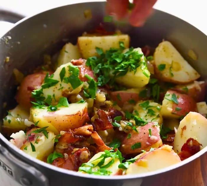 German Potato Salad With Homemade Bacon Dijon Dressing Ingredients