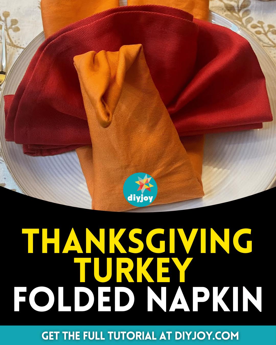 Easy Thanksgiving Turkey Folded Napkin