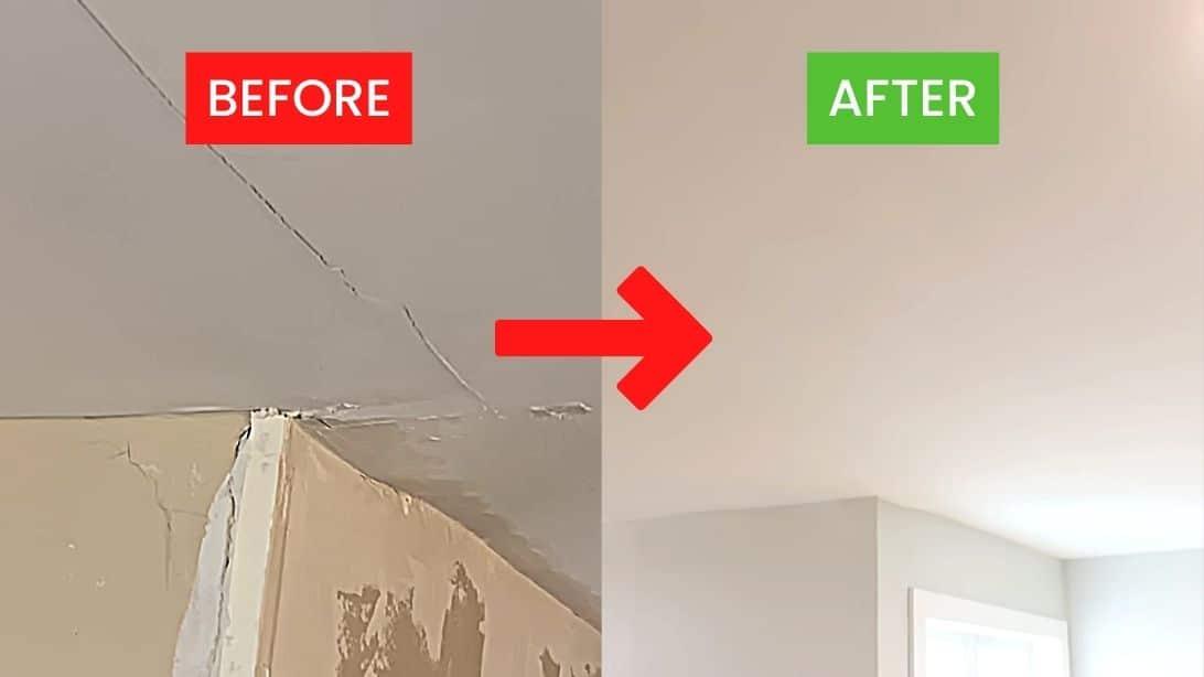 How to Fix a Drywall Crack in Ceiling or Wall