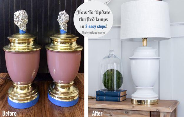 Update Thrifted Lamps, a thrift store makeover, fast enough to finish tonight and an idea worth saving for later