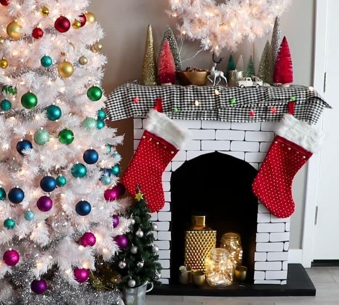 How To Make DIY Faux Fireplace Using Cardboard