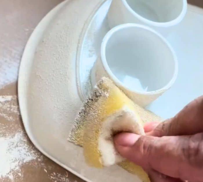 Woman Turned a Plastic Plate Into a Gorgeous Tray Project