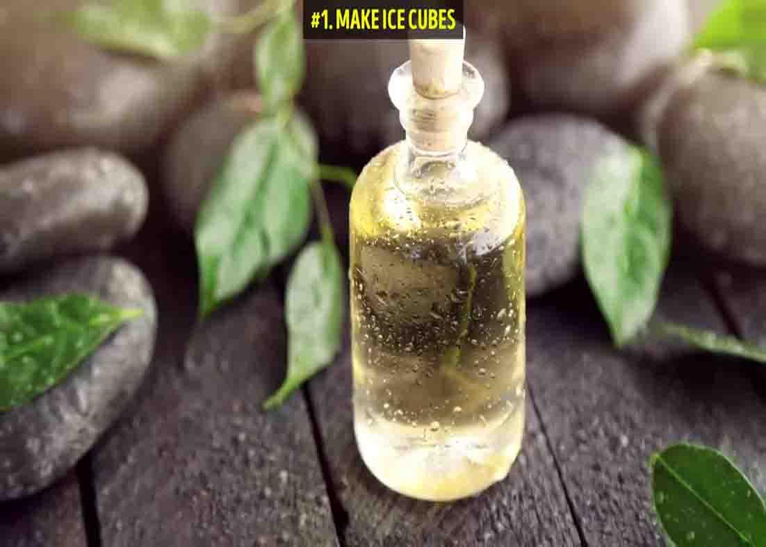 Tea tree oil with green tea is a good remedy for acne scars