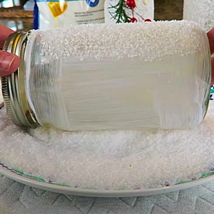 Epsom Salts Candle Holders- Mason Jar Projects - DIY Candle Holder