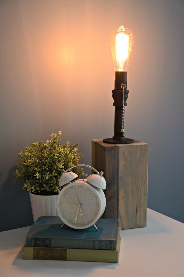 Desk Lamp Tutorial, simple to scale up or down as the layout allows and a personal touch a bought version cannot match