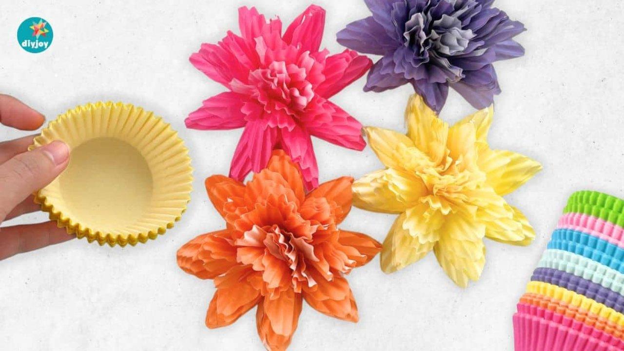 How to Make Paper Flowers With Cupcake Liners — easy step-by-step recipe.