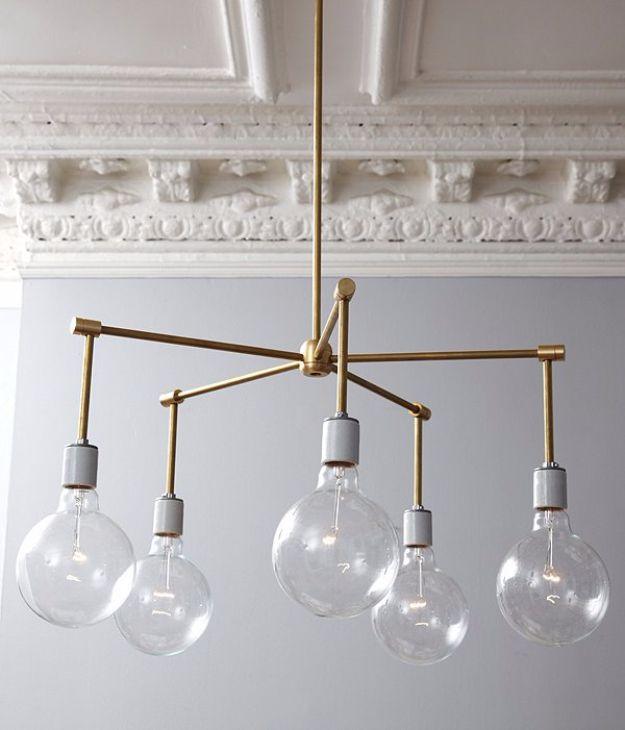 Brass Chandelier DIY, a stylish lighting upgrade anyone can build and a charming handmade light fixture idea
