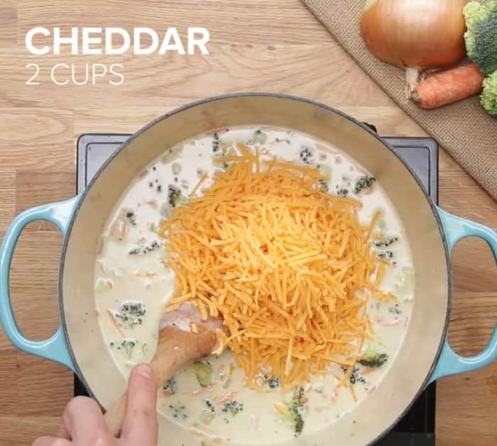 Easy One Pot Broccoli Cheddar Soup Ingredients